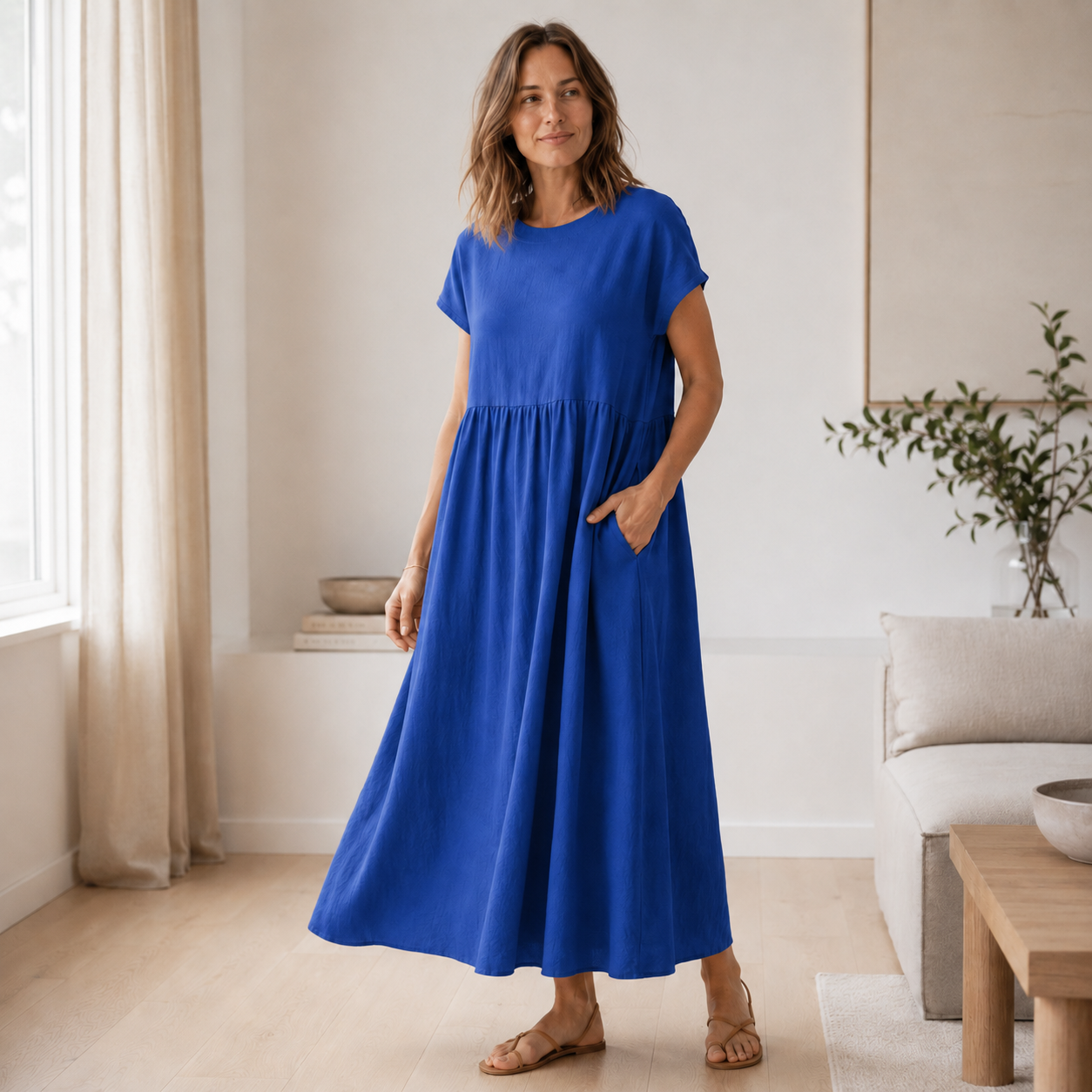 Sommerkleid Annika – Weite A-Linie mit Taschen
