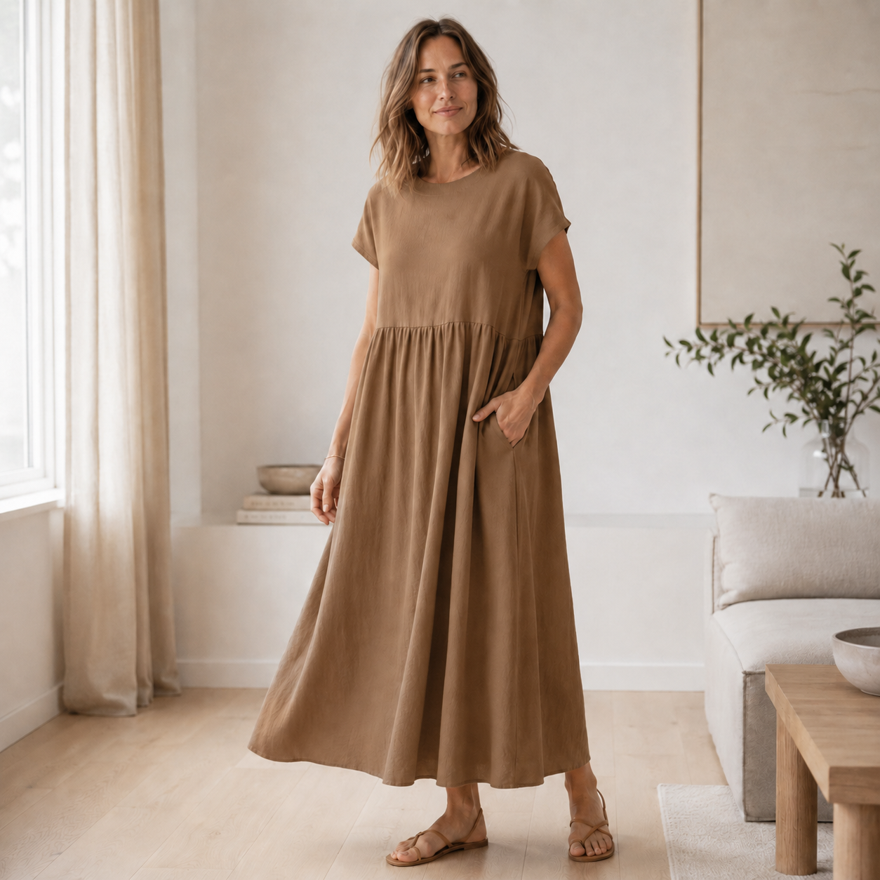 Sommerkleid Annika – Weite A-Linie mit Taschen