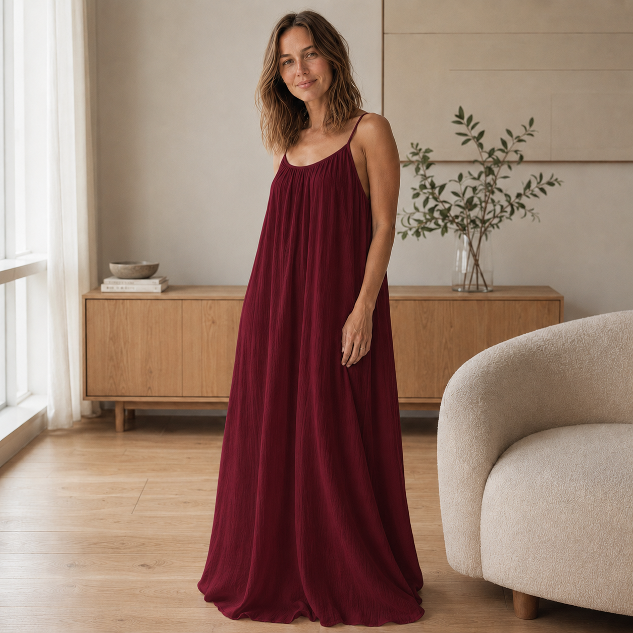 Träger-Maxikleid Saskia – Luftig & lang geschnitten