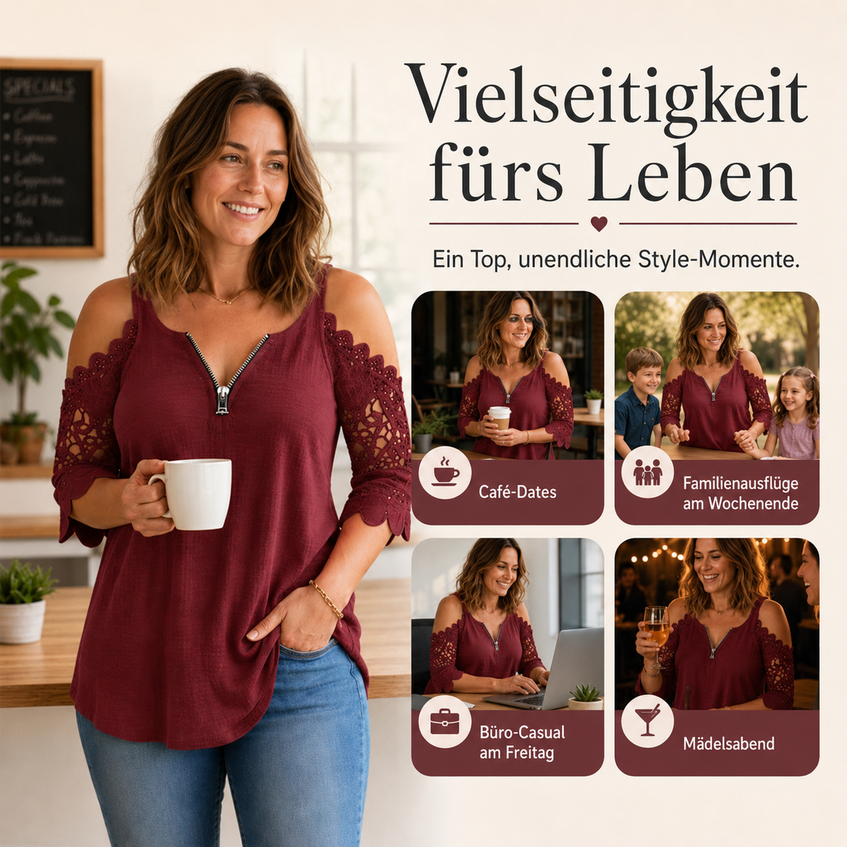 Spitzen-Top Amelie – Verspielt-Elegant für jeden Anlass