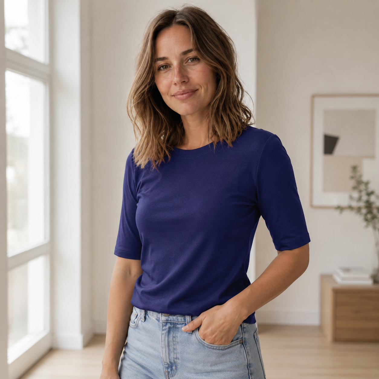 Basic-Shirt Edda – Figurnah & weich geschnitten