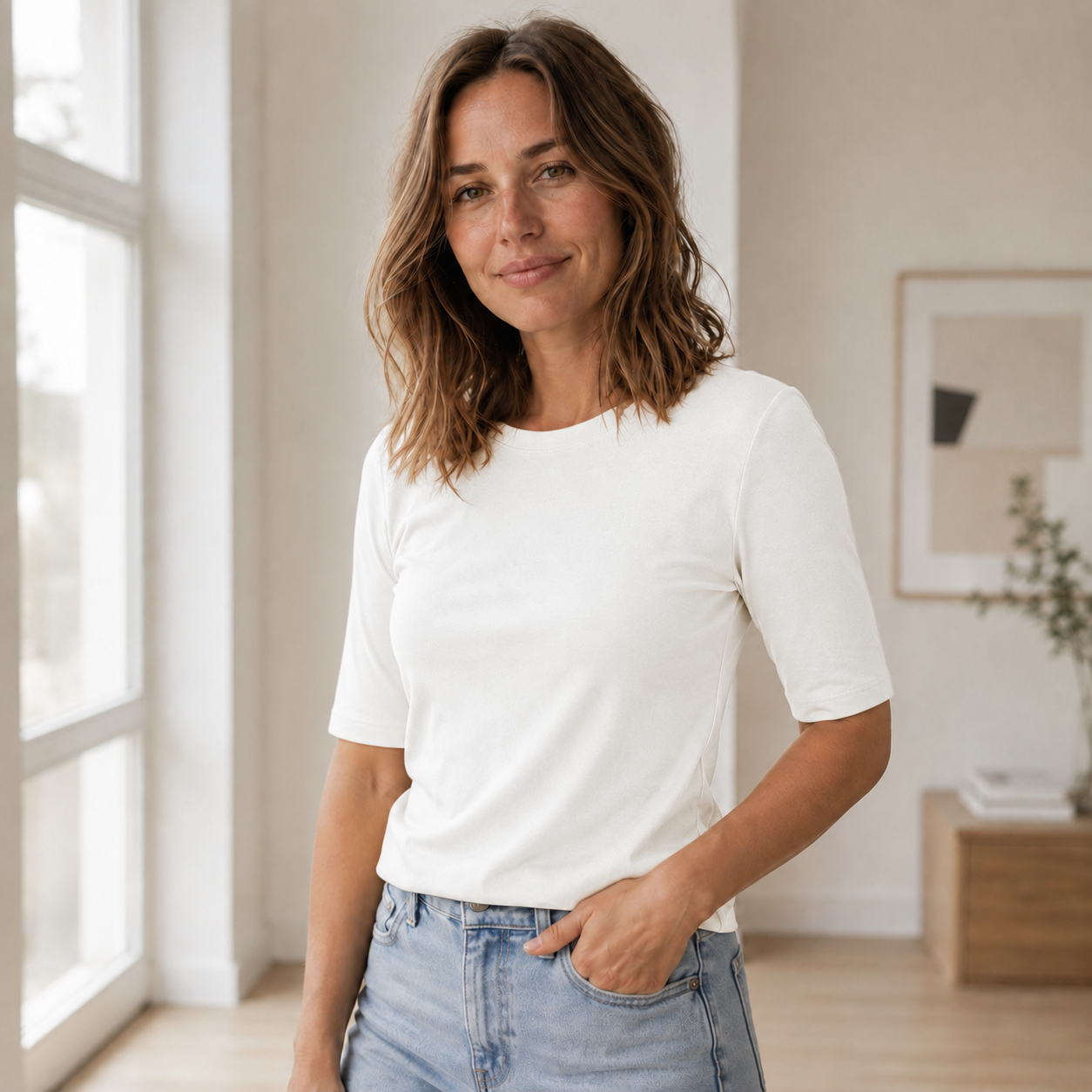 Basic-Shirt Edda – Figurnah & weich geschnitten