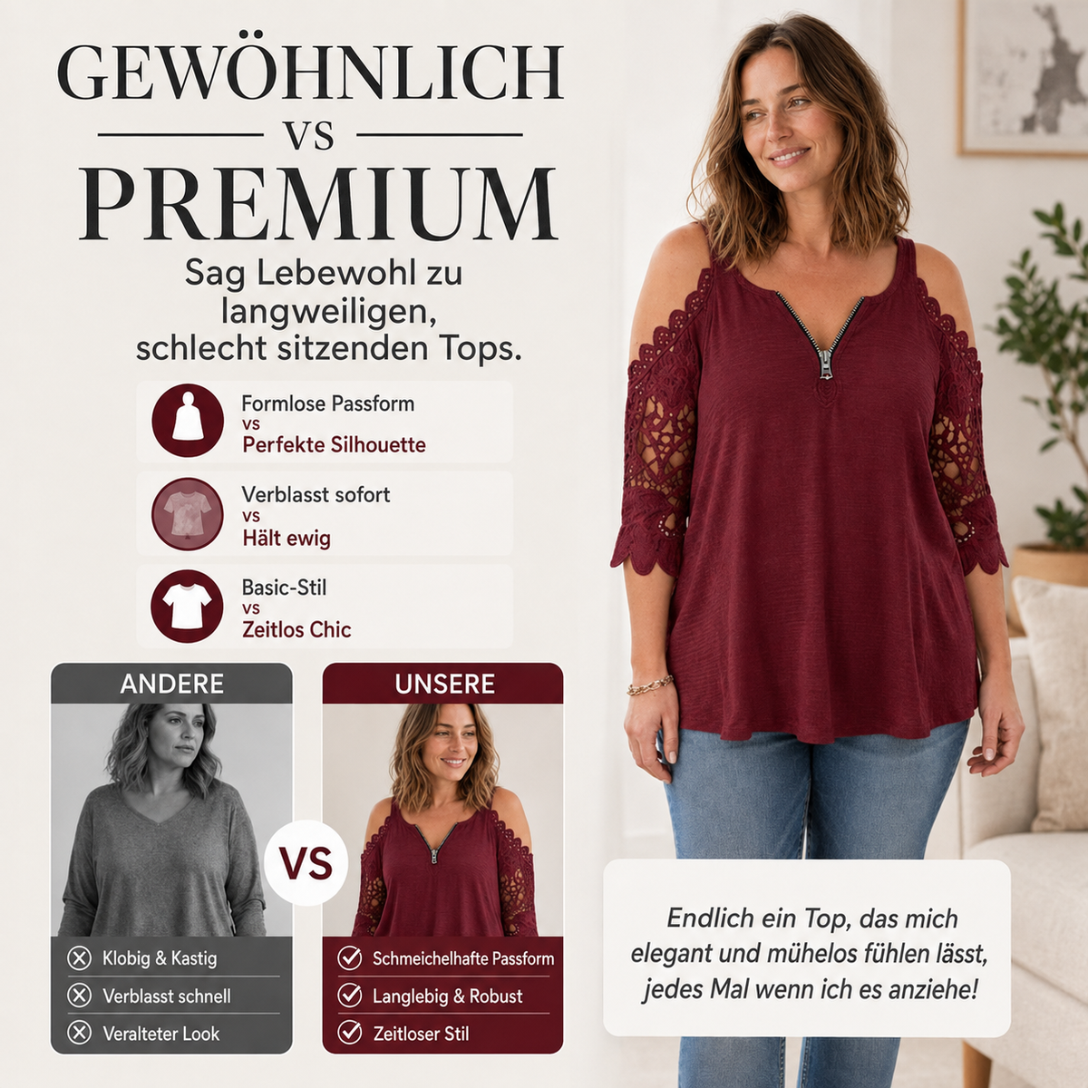 Spitzen-Top Amelie – Verspielt-Elegant für jeden Anlass