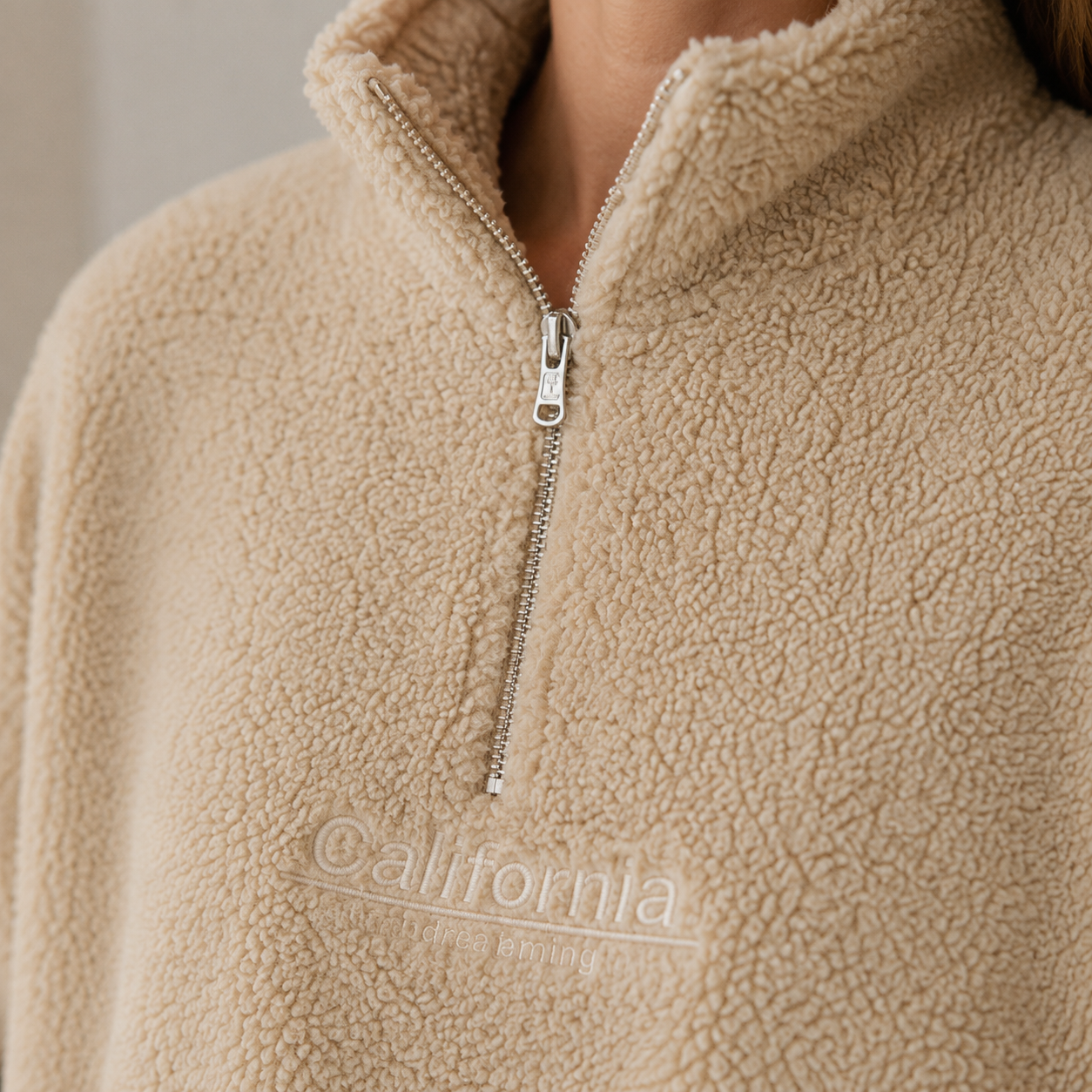 Teddy-Halfzip Romi – cropped & kuschelweich