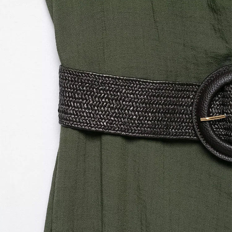 Wickelkleid Freya – Halter-Ausschnitt mit Gürtel
