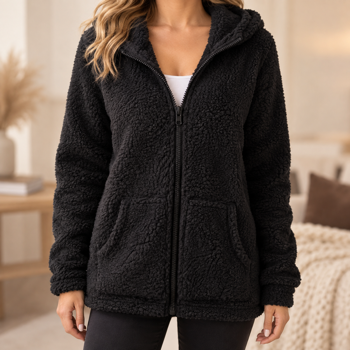 Sherpa-Cardigan Henrike – Oversized bis 5XL