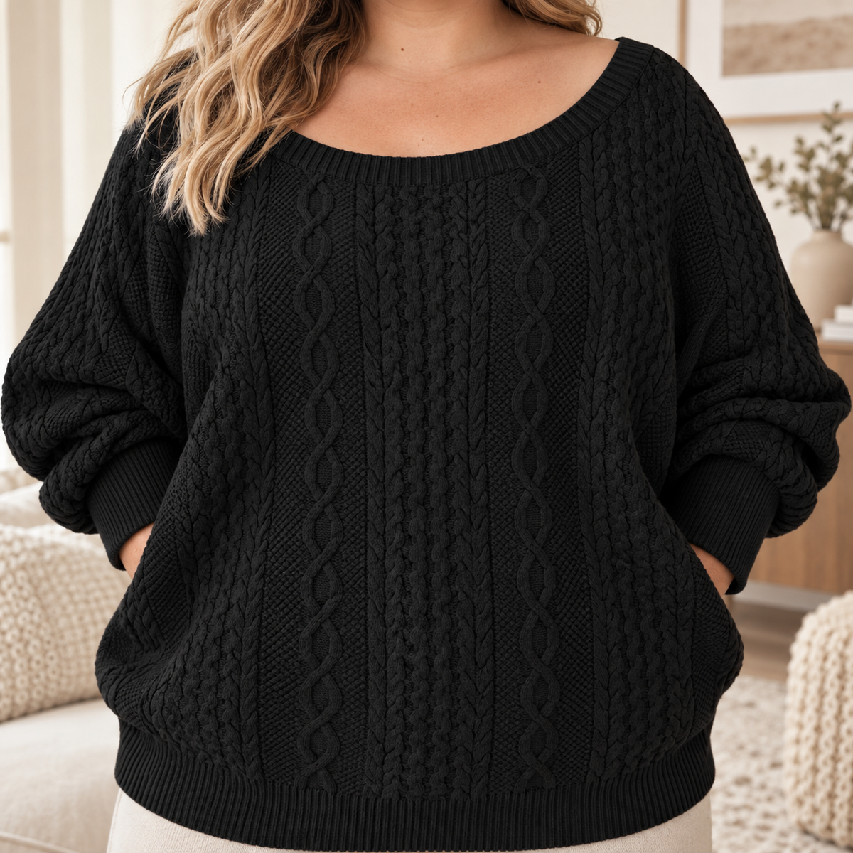 Grobstrick-Pullover Gudrun – Chunky in Curvy-Größen