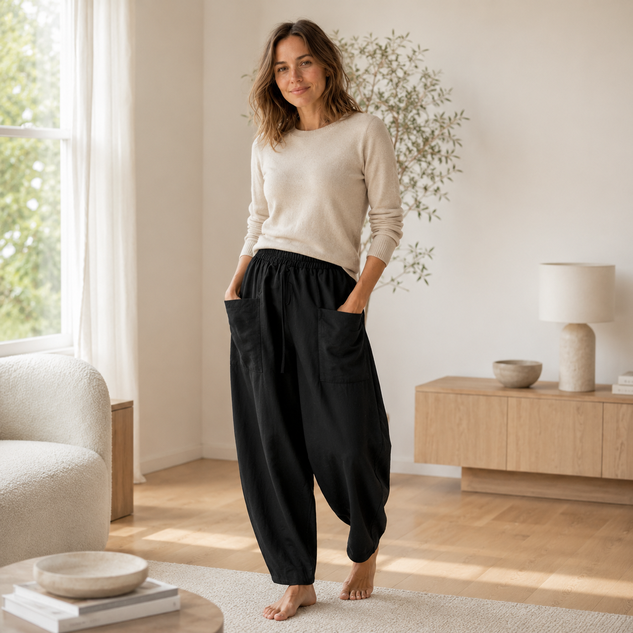 Haremshose Maya – Locker mit elastischem Bund