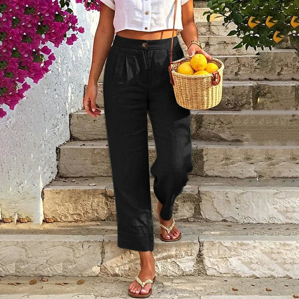Weite Leinenhose Klara – Lässig-Elegant für jeden Tag