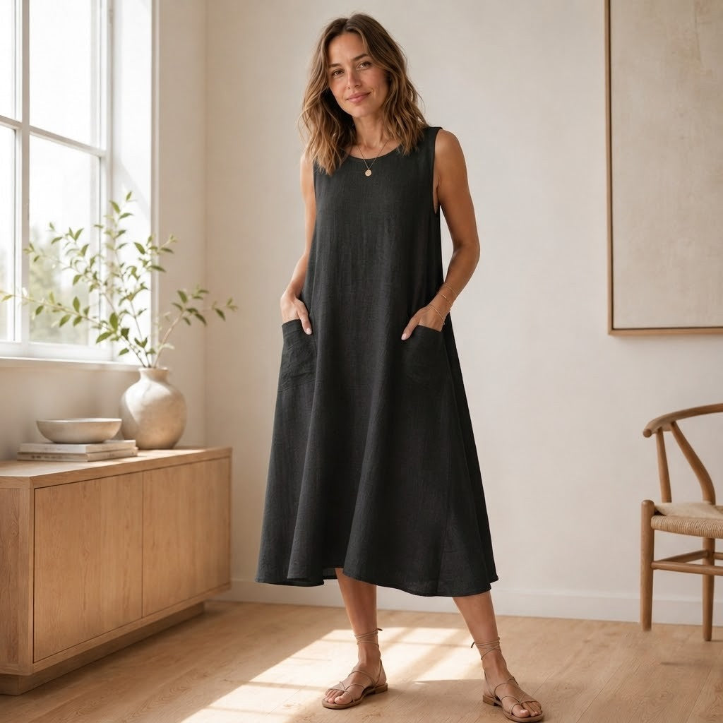 Sommerkleid Wilma – Ärmellos im A-Linien-Schnitt