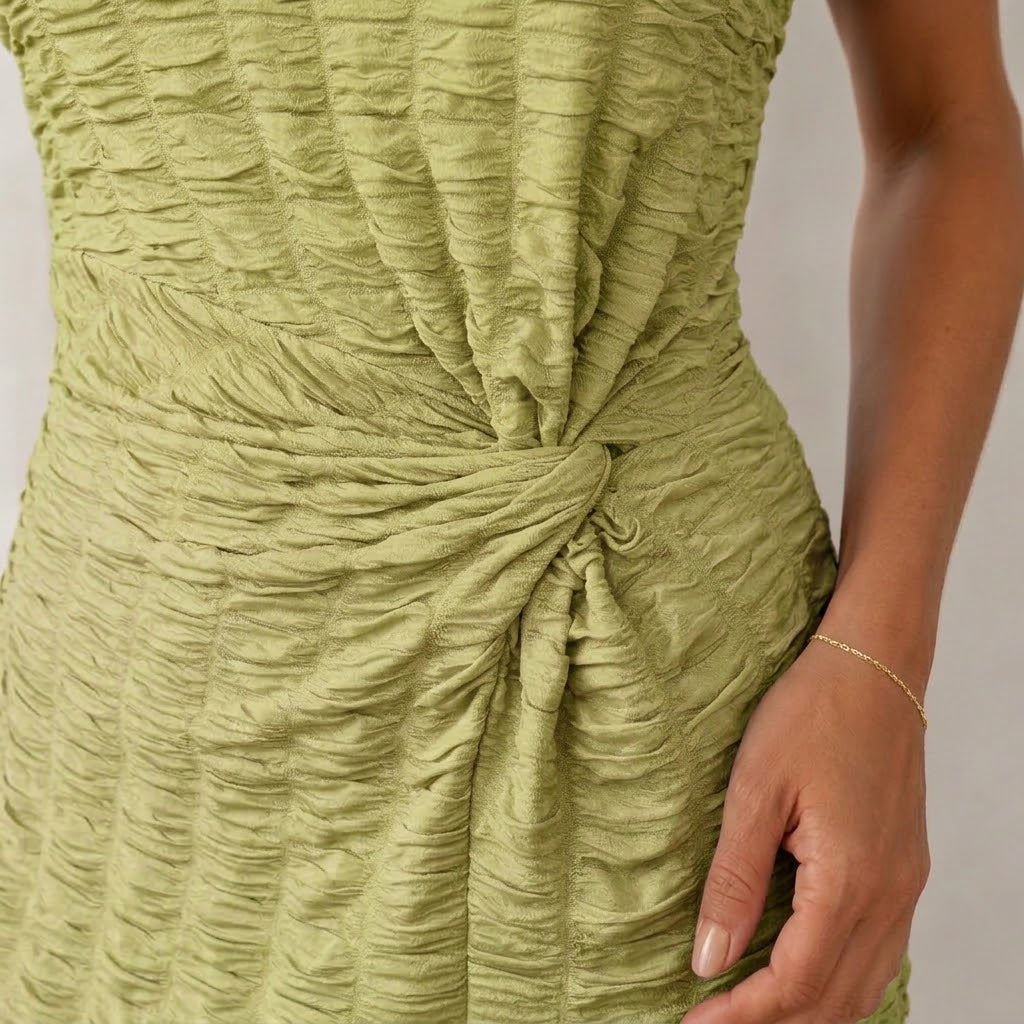 Midikleid Rieke – Geknotet mit Beinschlitz
