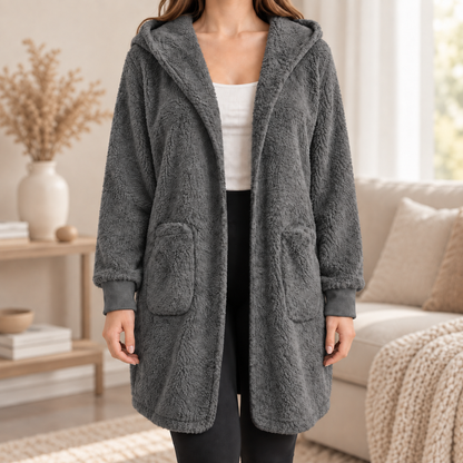 Hoodie-Cardigan Imke – Lang mit Kapuze