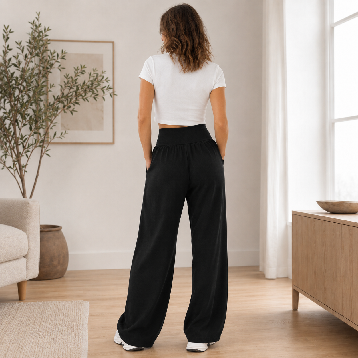 Weite Hose Saga – High-Waist mit fließendem Bein
