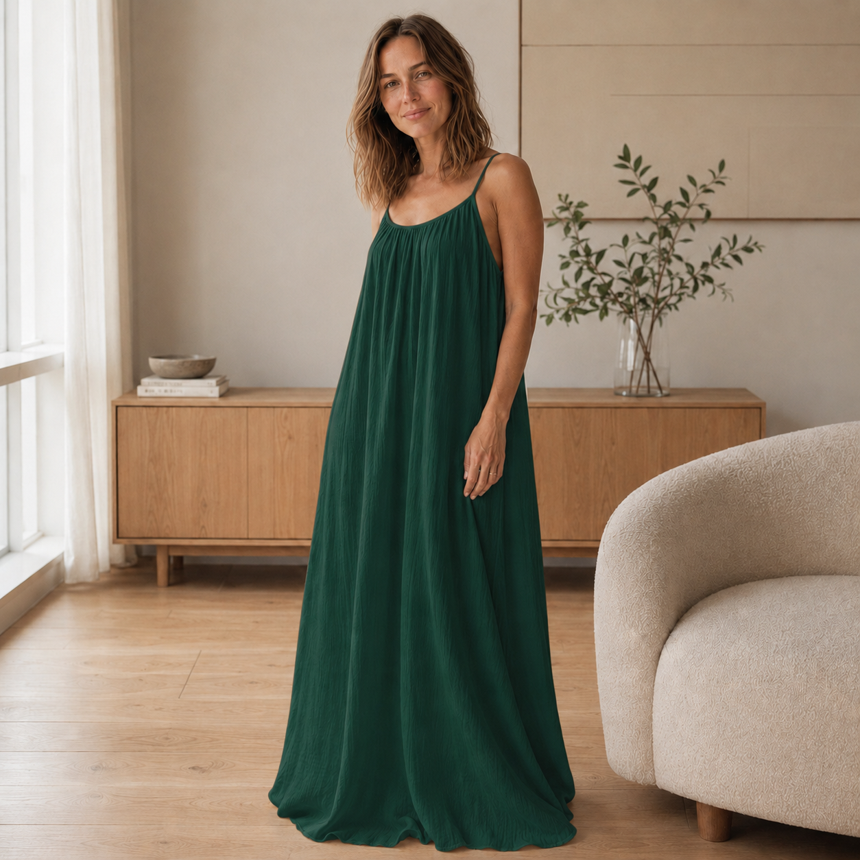 Träger-Maxikleid Saskia – Luftig & lang geschnitten