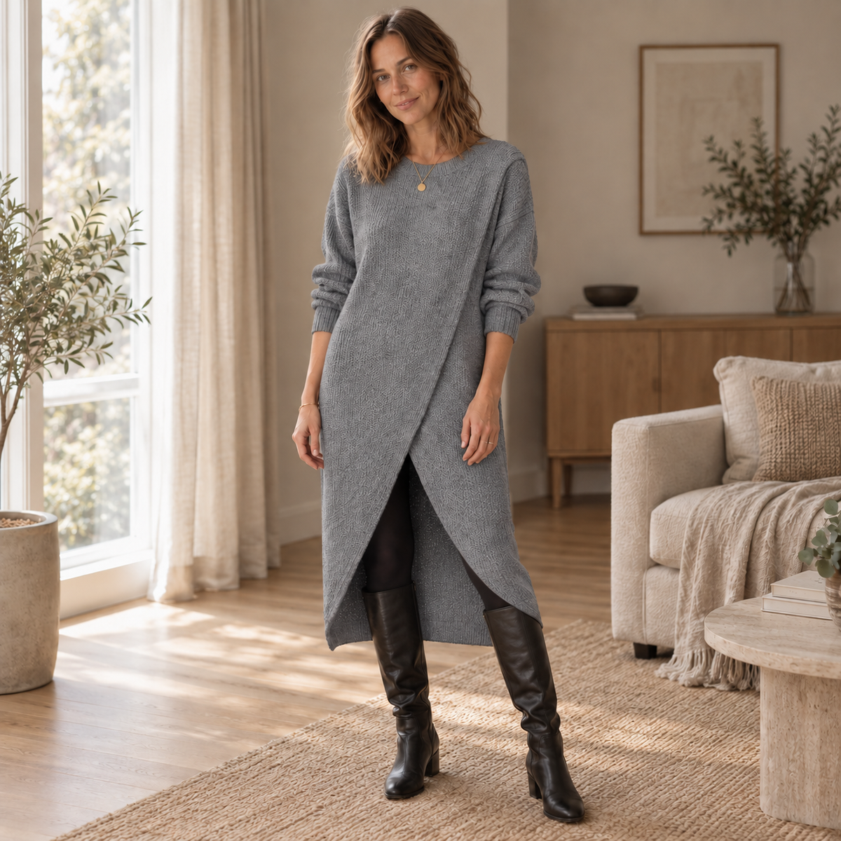 Strick-Midikleid Birgit – Locker & Alltagstauglich