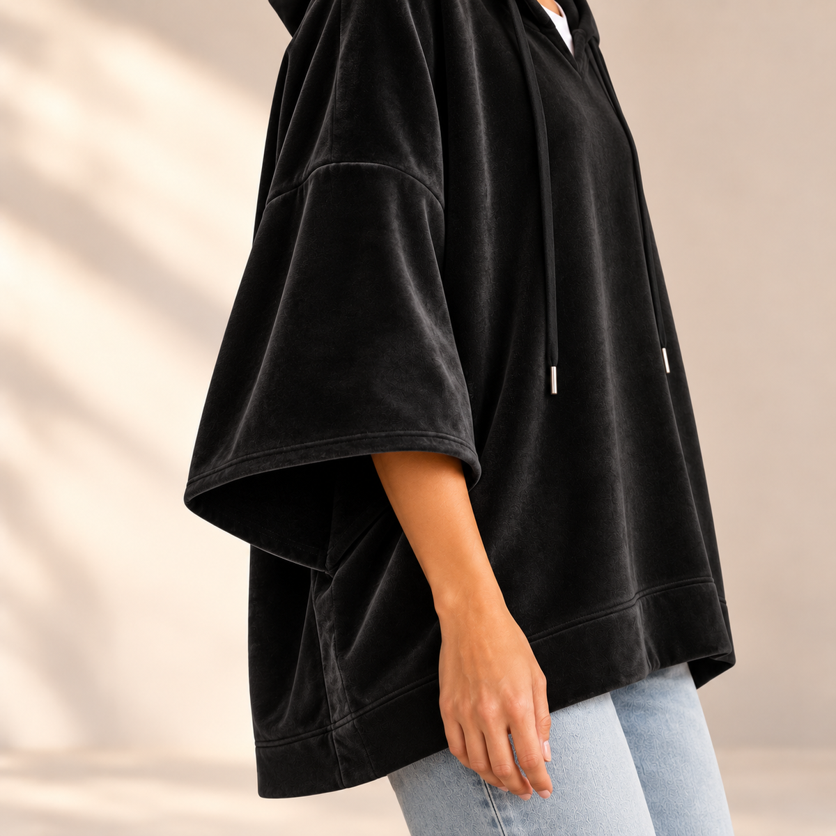 Oversize-Hoodie Linnea – Samtweich mit Kordelzug-Kapuze