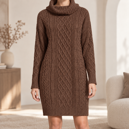 Strickkleid Renate – Knielang in Curvy-Größen