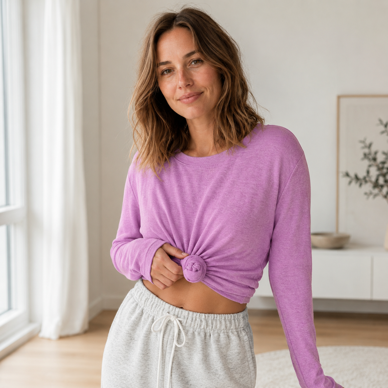 Strick-Loungehose Frida – Relaxter Schnitt in Feinstrick-Optik