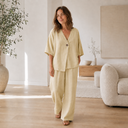 Loungewear-Set Mara – Bluse & weite Hose