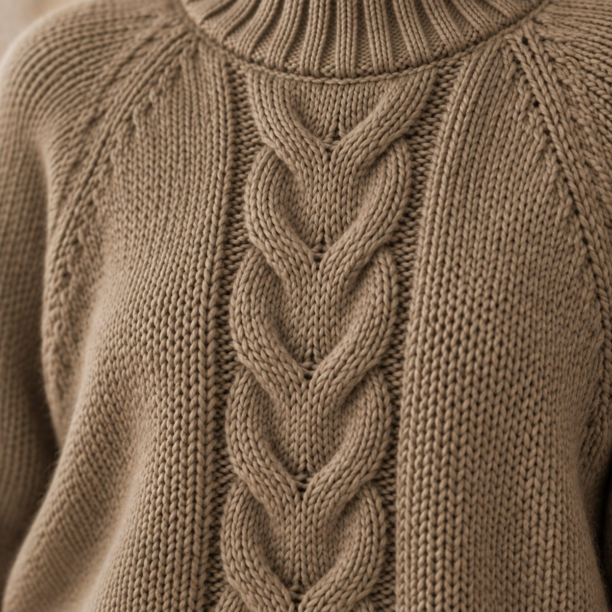 Strickpullover Johanna – Zopfmuster im Vintage-Look