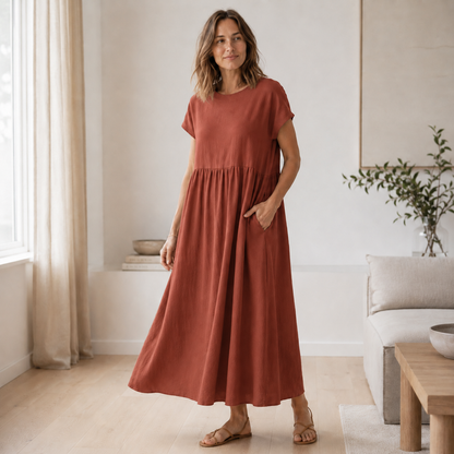 Sommerkleid Annika – Weite A-Linie mit Taschen