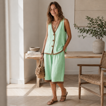 Loungewear-Set Ronja – Weste & weite Shorts
