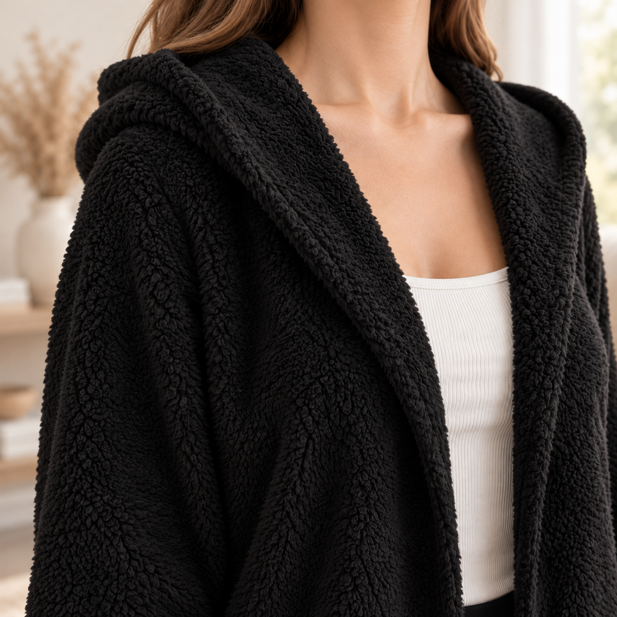Hoodie-Cardigan Imke – Lang mit Kapuze