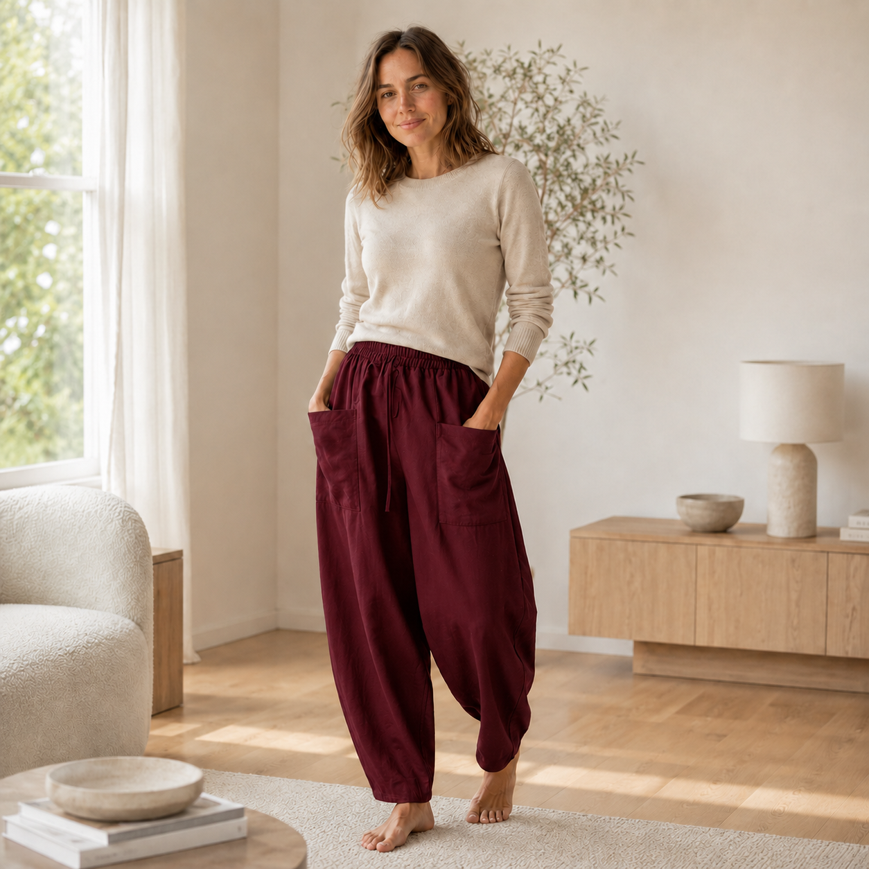 Haremshose Maya – Locker mit elastischem Bund