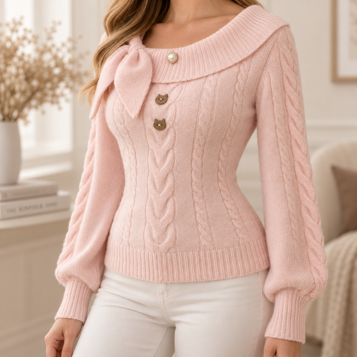 Feinstrick-Pullover Ulrike – Zart mit Rundhals