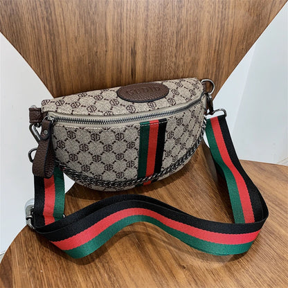 Gürteltasche Romy – Streifen-Muster mit Kette
