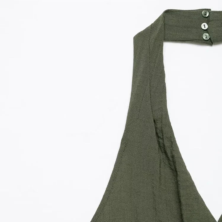 Wickelkleid Freya – Halter-Ausschnitt mit Gürtel