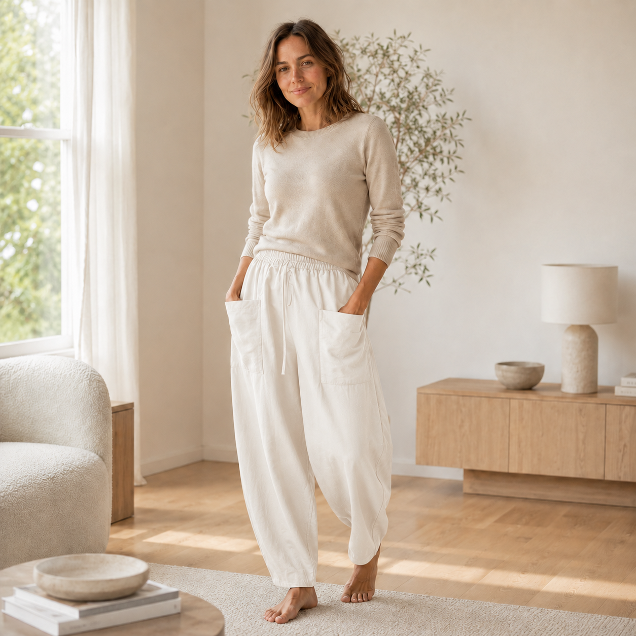 Haremshose Maya – Locker mit elastischem Bund
