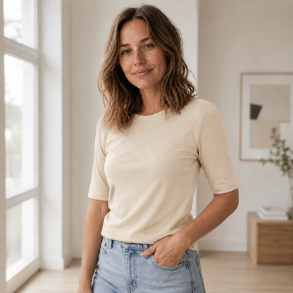 Basic-Shirt Edda – Figurnah & weich geschnitten
