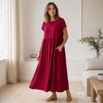 Sommerkleid Annika – Weite A-Linie mit Taschen