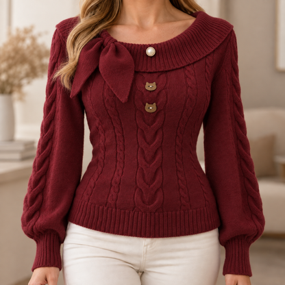 Feinstrick-Pullover Ulrike – Zart mit Rundhals