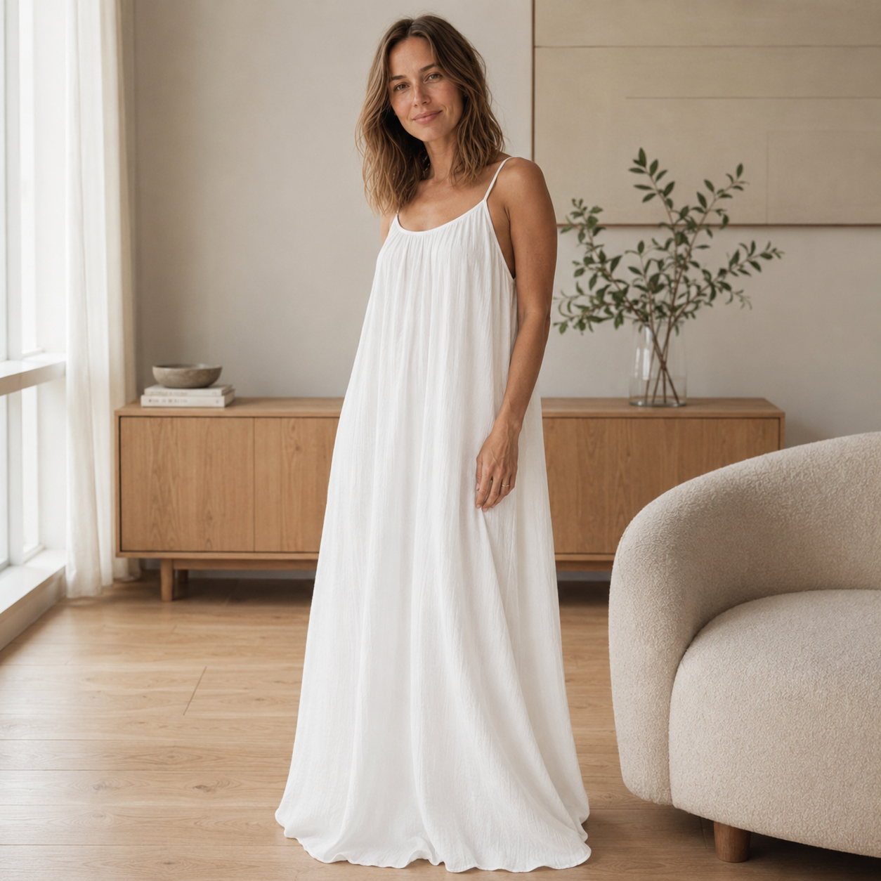 Träger-Maxikleid Saskia – Luftig & lang geschnitten