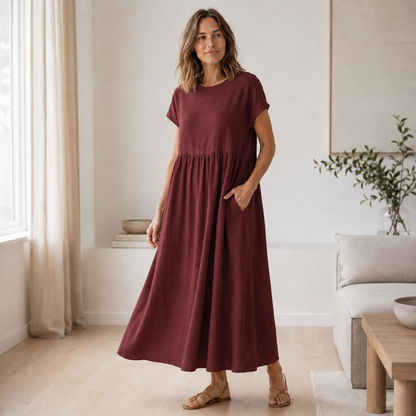 Sommerkleid Annika – Weite A-Linie mit Taschen