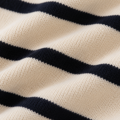 Troyer Anouk – Streifen-Strickpullover mit Halbzip