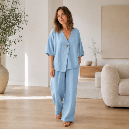 Loungewear-Set Mara – Bluse & weite Hose