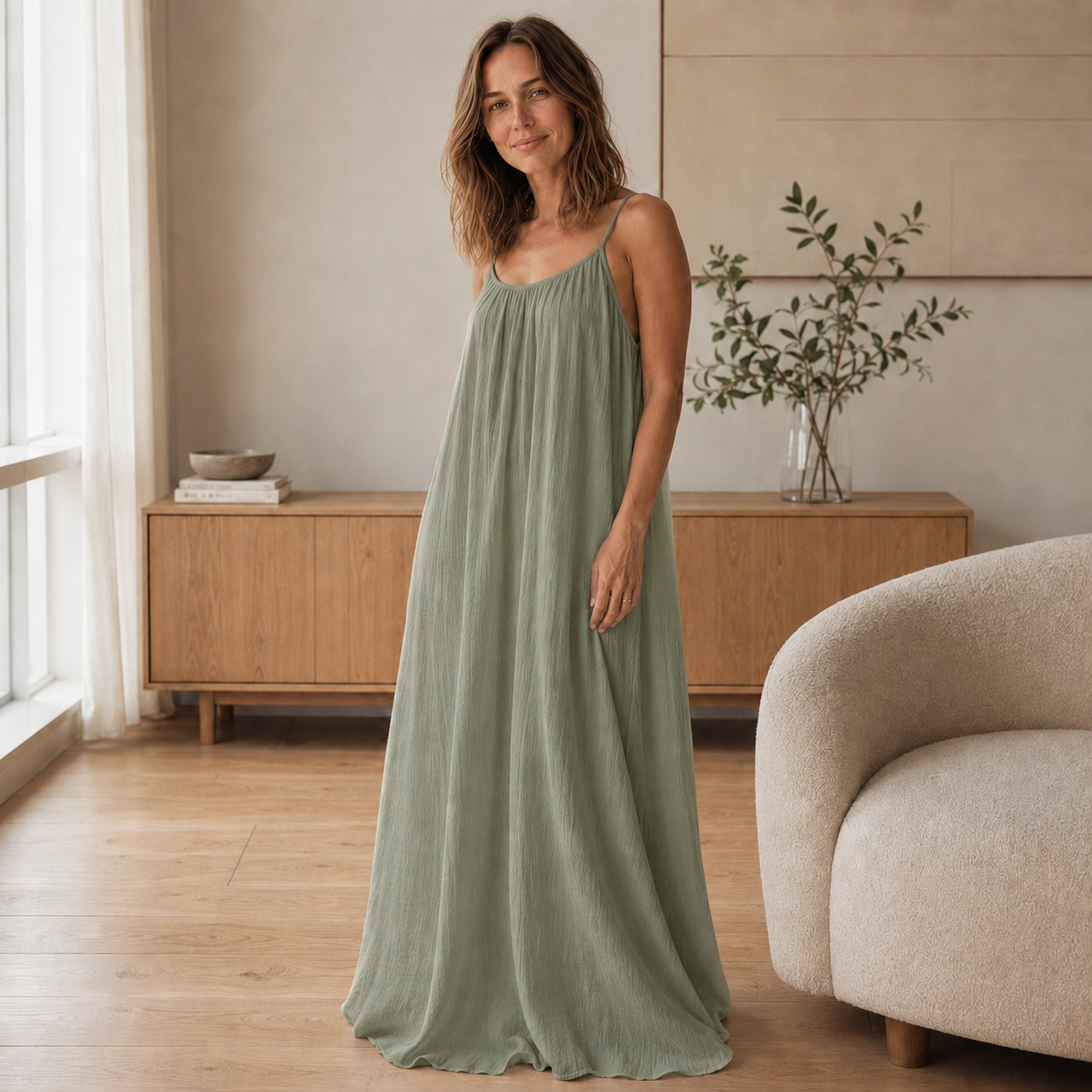 Träger-Maxikleid Saskia – Luftig & lang geschnitten