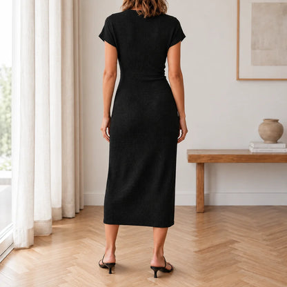 Midikleid Idun – Geknotet mit Beinschlitz
