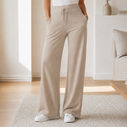 Wide-Leg Hose Kira – High Waist in Eisseiden-Optik