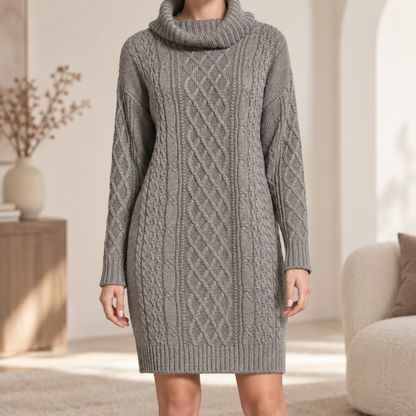 Strickkleid Renate – Knielang in Curvy-Größen