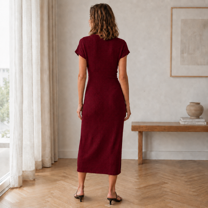 Midikleid Idun – Geknotet mit Beinschlitz